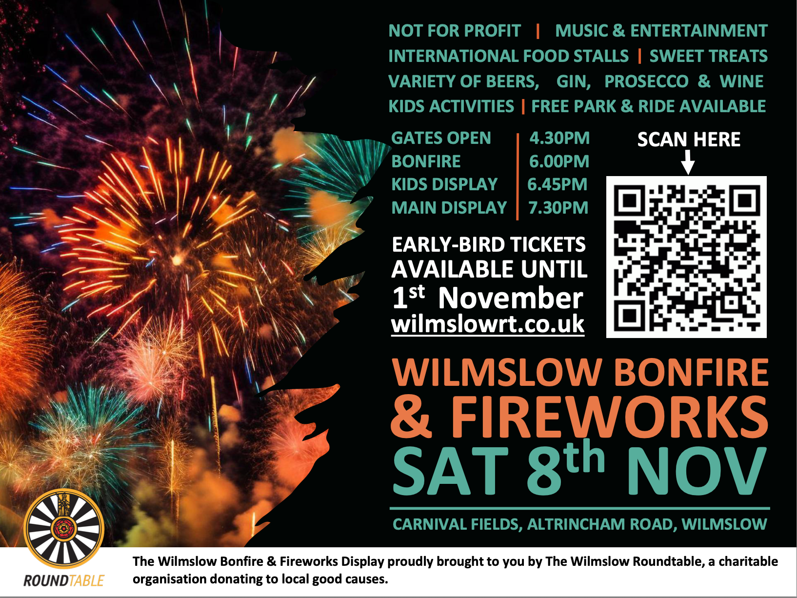 Wilmslow Bonfire & Fireworks Display 2025