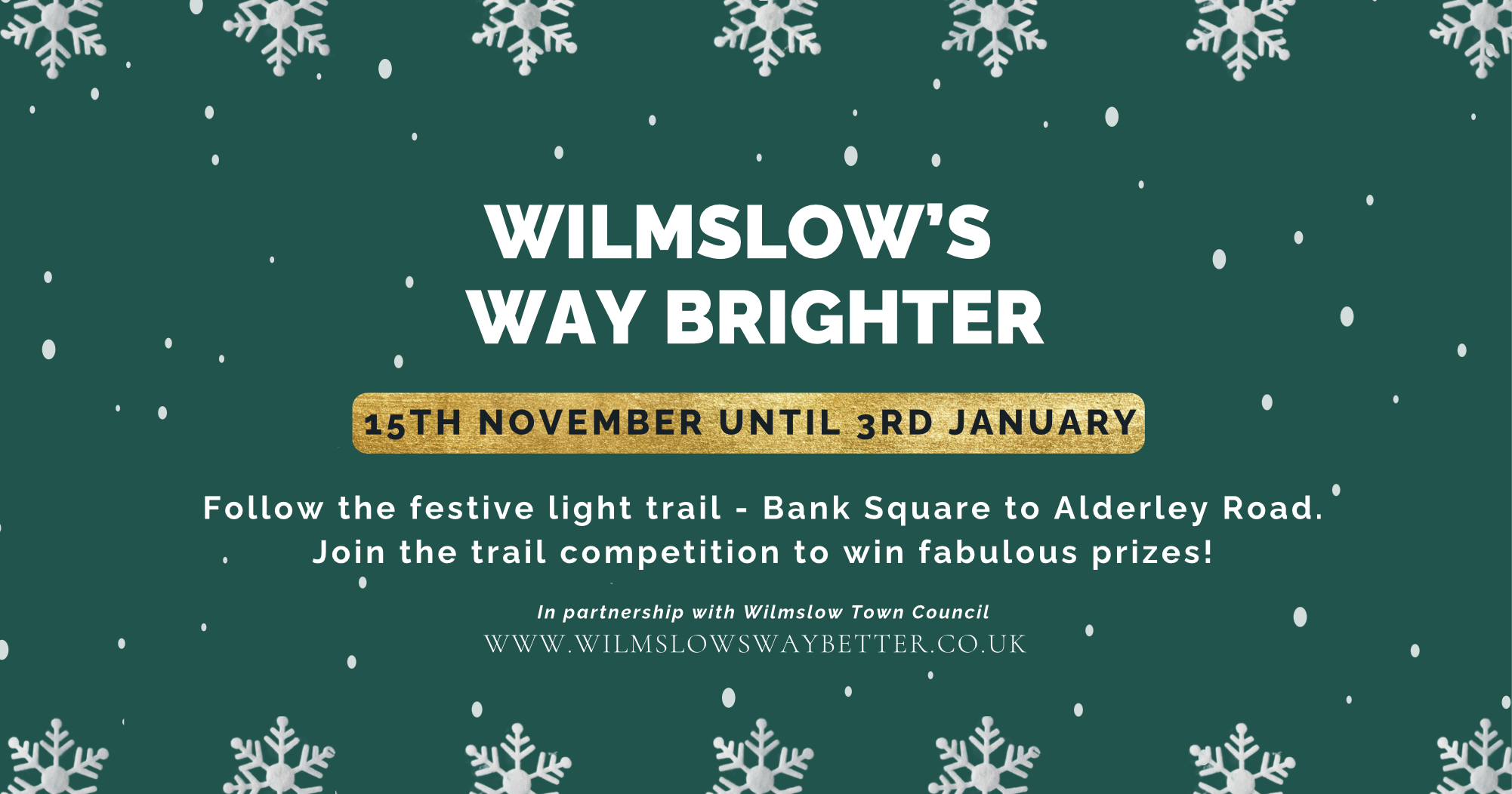 Wilmslows Way Brighter ... Christmas light trail
