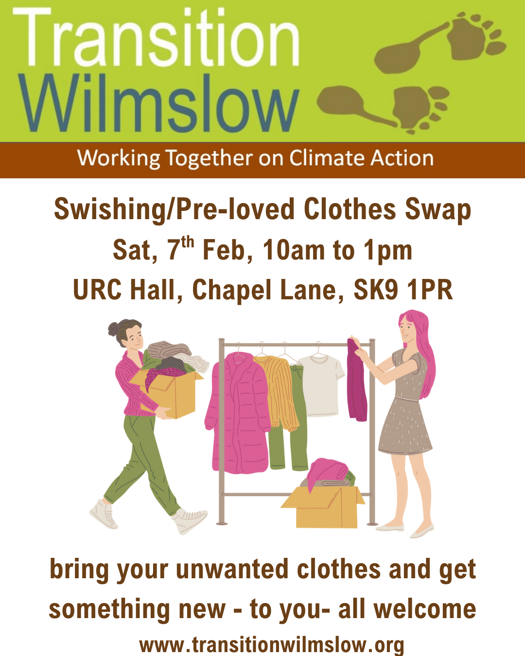 Pre-loved Clothes Swap with Transition Wilmslow