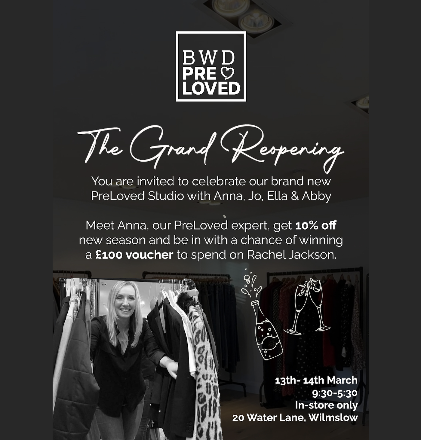 Black White Denim Pre Loved Launch