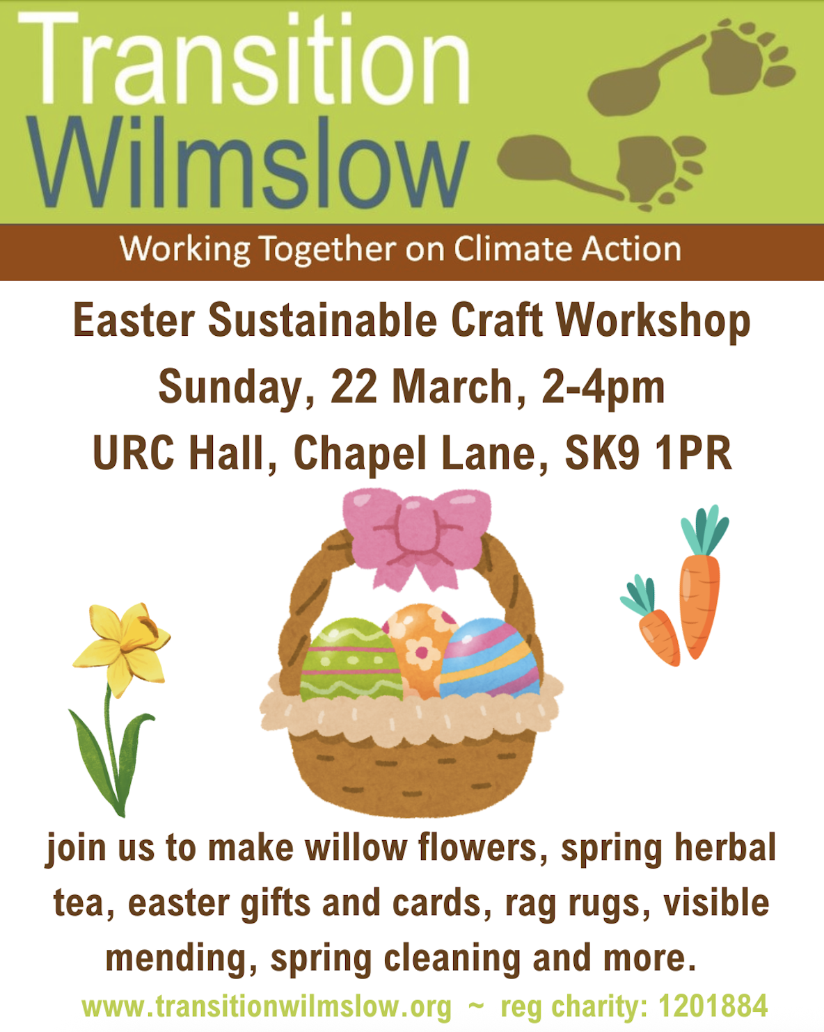 Easter Sustainable Craft Workshop with Transition Wilmslow