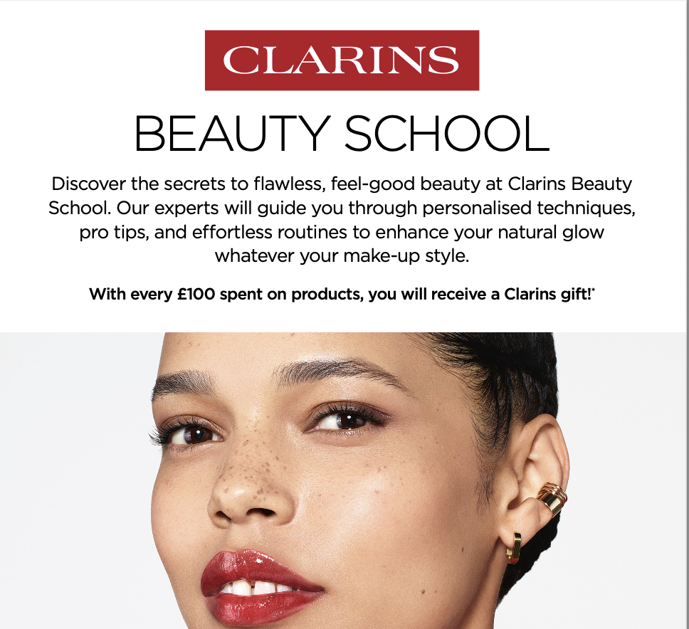 Clarins Beauty School at Hoopers Wilmslow