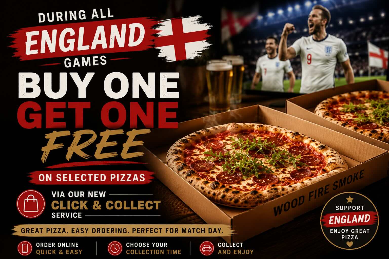 World Cup Click and Collect Offer at Wood Fire Smoke