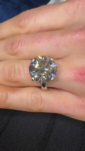 A 10 ct stunning round brilliant cut solitaire ring