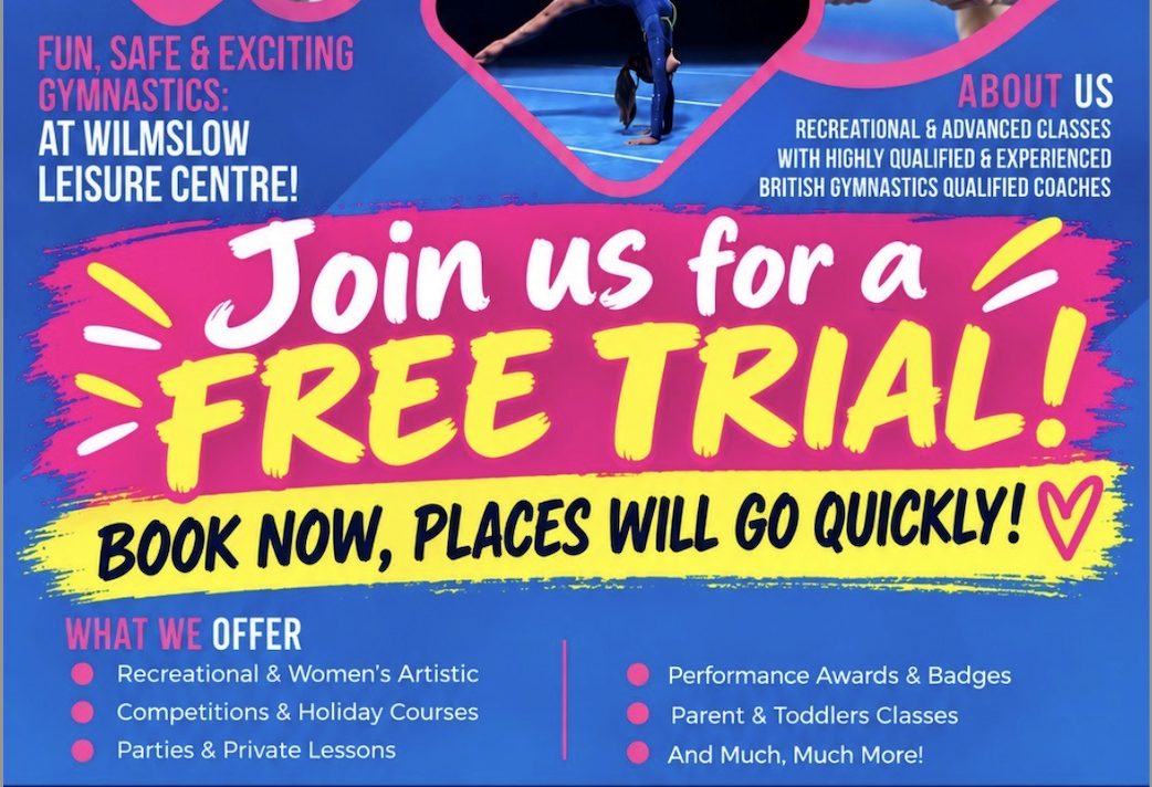 Free Gymnastics Trials at Wilmslow Leisure Centre